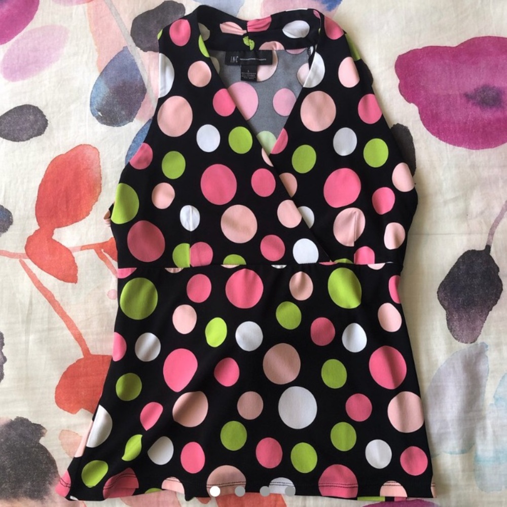 INC Polka Dot Top